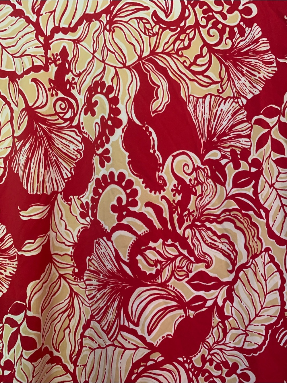 Lilly Pulitzer Givana UPF 50+ Tunic Popover Top Red Island Vibes Size M - Picture 5 of 7
